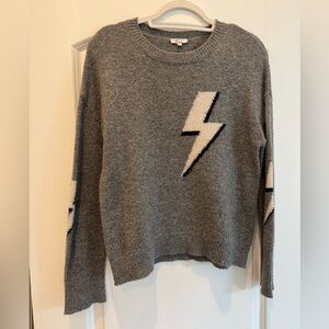 Rails Gray Sweater with Lightning Bolt Design